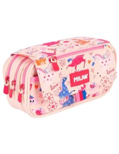 MILAN PORTATODO 4 CREMALLERAS CON SOLAPA SERIE ESPECIAL FLOWICORN