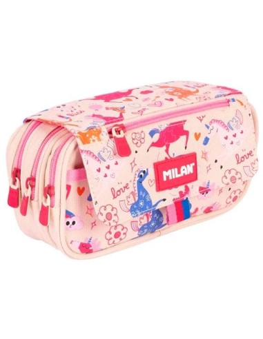 MILAN PORTATODO 4 CREMALLERAS CON SOLAPA SERIE ESPECIAL FLOWICORN