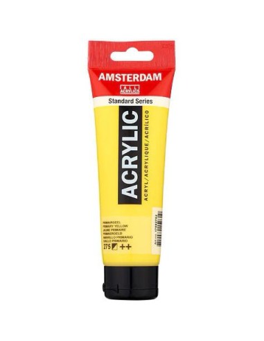 TALENS AMSTERDAM STANDARD SERIES COLORES ACRÍLICOS TUBO 120ML AMARILLO PRIMARIO