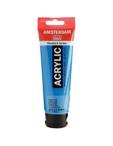 TALENS AMSTERDAM STANDARD SERIES COLORES ACRÍLICOS TUBO 120ML CIAN PRIMARIO