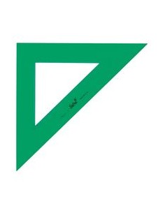 C 20 ESCUADRAS 25CM METACRILATO VERDE SAFTA