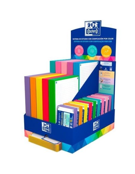 OXFORD FLASHCARDS EXPOSITOR 20 PAQ. A5 + 40 PAQ. A7 COLORES SURTIDOS