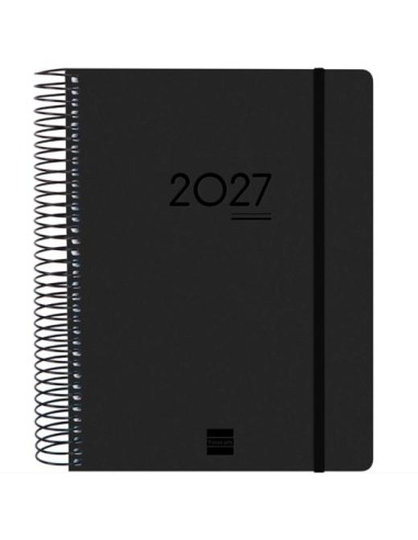 FINOCAM AGENDA IKON ESPIRAL 16M E10-155X212MM 1DP TAPAS PP LIGERO NEGRO 2026-2027