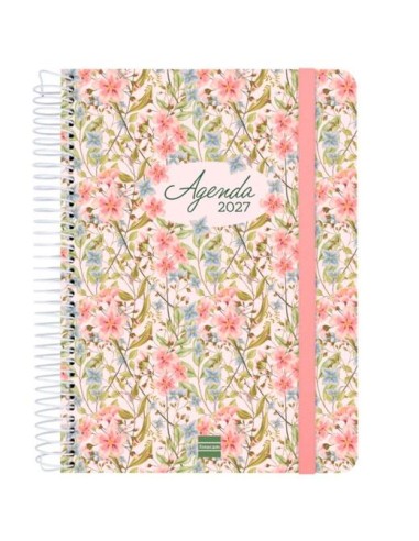 FINOCAM AGENDA CLOE ESPIRAL 16M E10-155X212MM SVH TAPA DURA ROSA 2026-2027