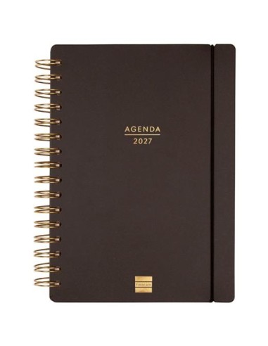 FINOCAM AGENDA HAIKU ESPIRAL 16M E10-155X212MM SVH TAPAS CARTÓN SUAVE NEGRO 2026-2027