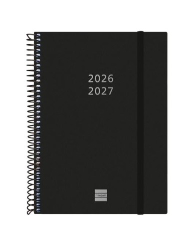 FINOCAM AGENDA ESPIRAL 18M E10-155X212MM SVH TAPAS PP NEGRO 2026-2027