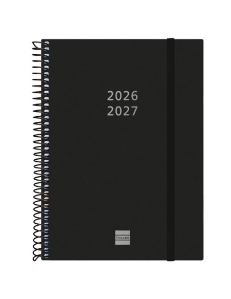 FINOCAM AGENDA ESPIRAL 18M E10-155X212MM SVH TAPAS PP NEGRO 2026-2027