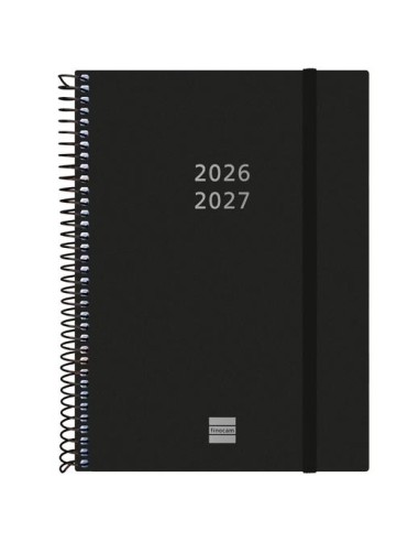 FINOCAM AGENDA ESPIRAL 18M E10-155X212MM 2DP TAPAS PP NEGRO 2026-2027