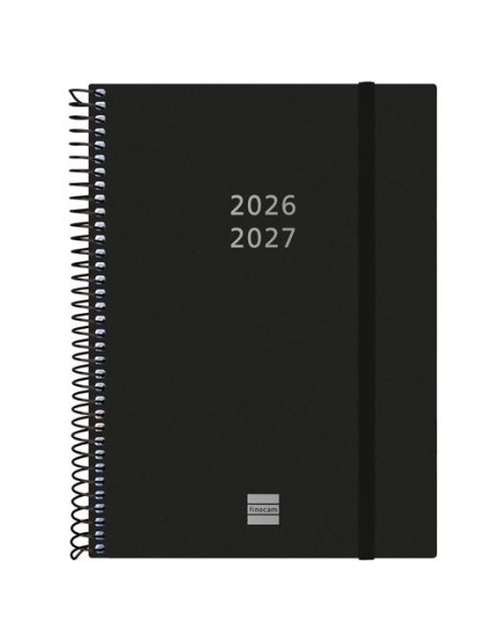 FINOCAM AGENDA ESPIRAL 18M E10-155X212MM 2DP TAPAS PP NEGRO 2026-2027