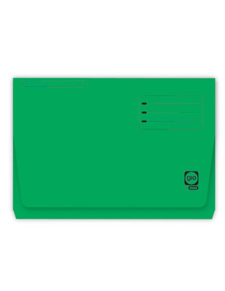 SUBCARPETA CON BOLSA Y SOLAPA INTENSAS 320 GRS FOLIO COLOR VERDE GIO 400040685