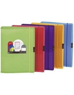 Exp 9 carpetas a4 4 anillas 40mm polipropileno cierre con goma serie dune