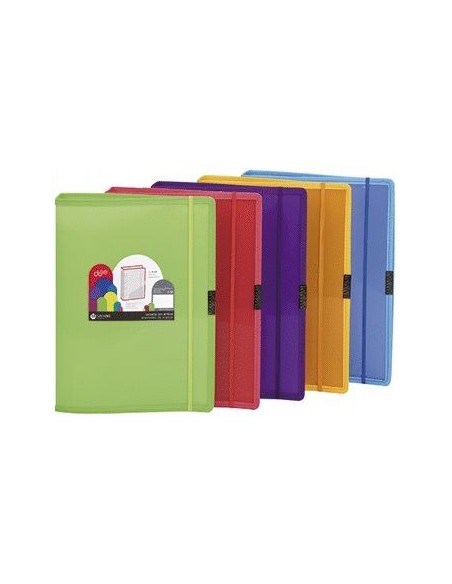 Exp 9 carpetas a4 4 anillas 40mm polipropileno cierre con goma serie dune