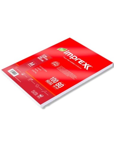 IMPREX PAQUETE 100H A4 80GR LISO PAPEL BLANCO
