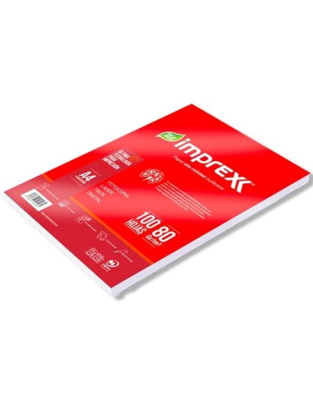 IMPREX PAQUETE 100H A4 80GR LISO PAPEL BLANCO