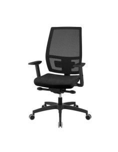 UNISIT SILLA MELANIA GIRATORIA SINCRO CON TRASNLAP REPOSABRAZOS AJUSTABLES RESPALDO MALLA NEGRO Y ASIENTO ACOLCHADO NEGRO