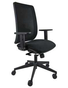 UNISIT SILLA RETRO 911 GIRATORIA SINCRO TRANSLAP C/RUEDAS REPOSABRAZOS AJUSTABLES TEJIDO NEGRO