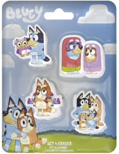 SET DE 4 GOMAS DE BORRAR BLUEY