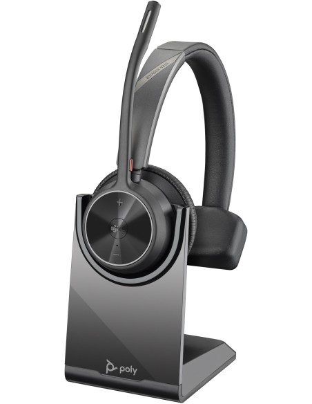 Auriculares Voyager 4310-M USB-C con certificación para Microsoft Teams + llave BT700 + soporte de carga