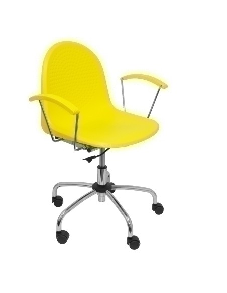 SILLA PIQUERAS VES GIRATORIA PVC AMARILL