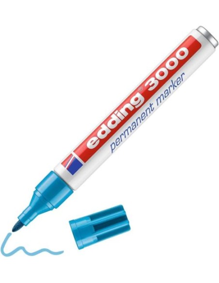 c 10 rotulador edding 3000 azul claro marcador permanente