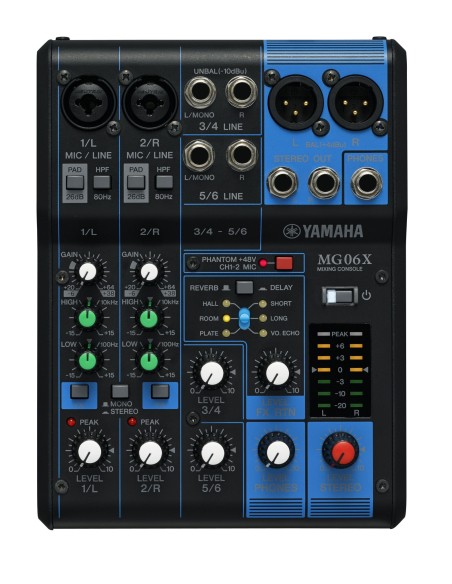MG06X mezclador DJ 6 canales Negro