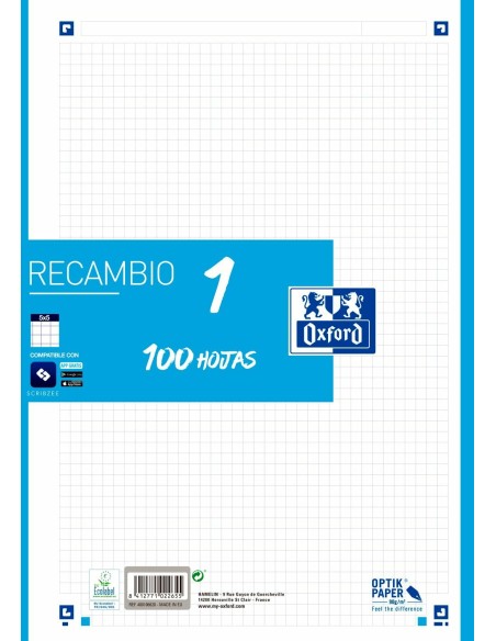 400106620 papel de cuaderno 210 x 297 mm (A4) 100 hojas