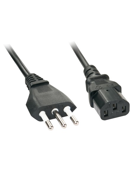 30414 cable de transmisión Negro 3 m CEI 23-16 C13 acoplador
