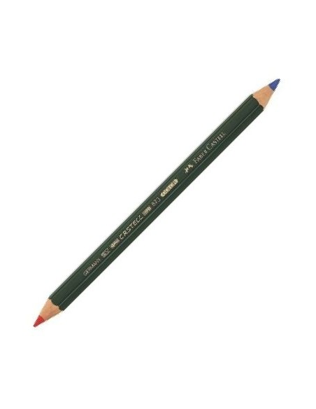 C 12 LAPIZ BICOLOR GRUESO ROJO AZUL FABER CASTELL