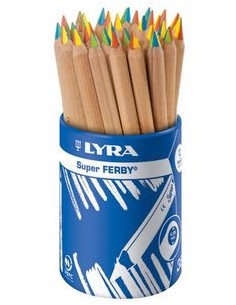 Bote 36 lapices lyra super ferby 4 colores natural