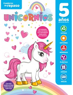 CUADERNO DE REPASO TEMATICO LUMINISCENTE 5 ANOS UNICORNIOS