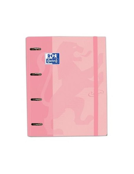 CARPEBLOCK OXFORD 4AN 100H A4 5X5 TOUCH FLAMINGO - Pack de 4 unidades - 400127154