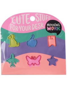 BLISTER 6 CLIPS CON FORMAS MAW MANIA SURTIDOS