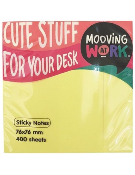 TACO DE NOTAS ADHESIVAS 76X76 400H COLORES SURTIDOS