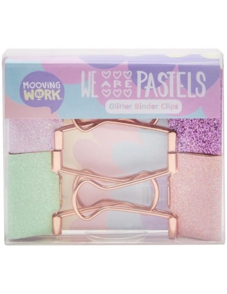 PACK 4 PINZAS PALA PURPURINA PASTEL MAW PASTEL