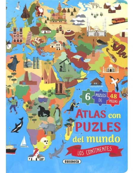 Atlas puzle del Mundo Los continentes