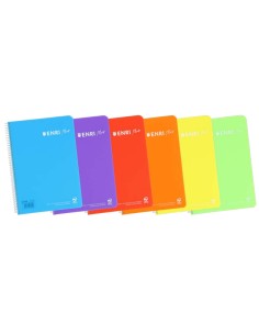 Plus cuaderno y block 80 hojas Colores surtidos 400133610 Pack 5 Unid