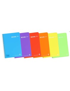 Plus cuaderno y block A4 80 hojas Colores surtidos 400133619 Pack 5 Unid