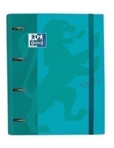 CARPEBLOC OXFORD A4 4AN.100 Hj AQUA - Pack de 4 unidades