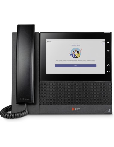 Teléfono multimedia empresarial CCX 600 para Microsoft Teams y habilitado para alimentación a través de Ethernet (PoE)