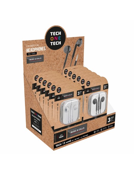 Pack ahorro auriculares earTECH 12 unid JACK (6+6)