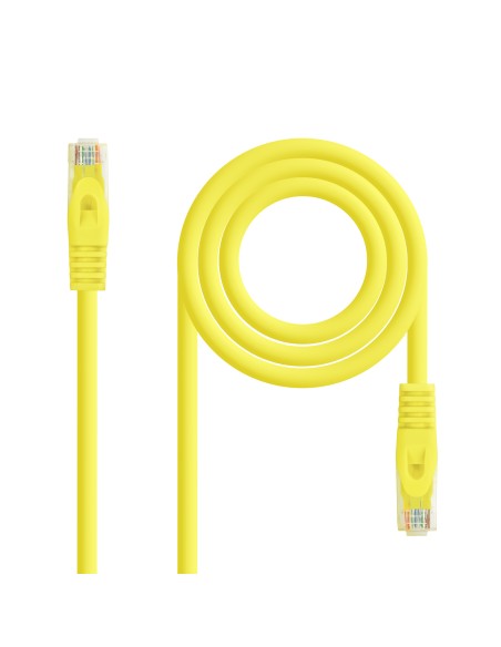 Cable de red latiguillo RJ45 LSZH Cat.6A UTP AWG24, Amarillo, 0.5m