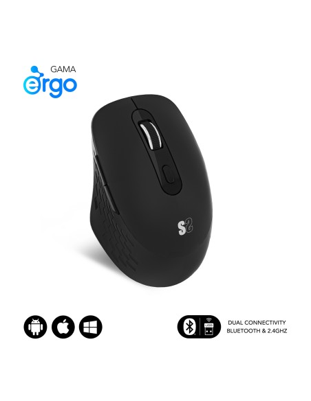 Ratón CURVE ERGO DUAL MOUSE BATTERY BLACK Ratón CURVE ERGO DUAL MOUSE BATTERY BLACK