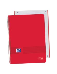 400149359 cuaderno y block A4+ 80 hojas Rojo - Pack de 5 Unidad - 400149359