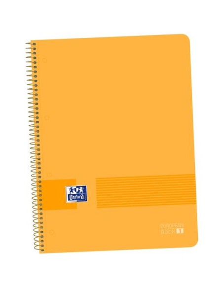 OXFORD LIVE&GO CUADERNO EUROPEANBOOK 1 ESPIRAL 80H 5X5 T/PLÁSTICO A4+ AZUL MELOCOTÓN - 1 Unidad  - 400149422
