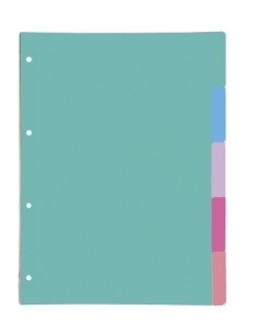 SEPARADORES OXFORD CARTULINA A4 5 ps.