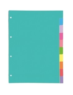 SEPARADORES OXFORD CARTULINA A4 10 ps.