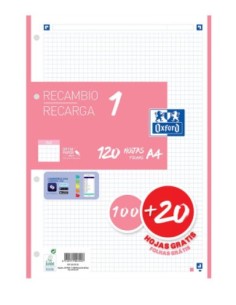 400158161 papel de cuaderno 210 x 297 mm (A4) 120 hojas