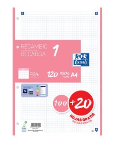 400158161 papel de cuaderno 210 x 297 mm (A4) 120 hojas