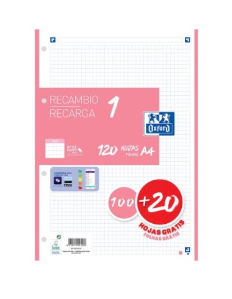 400158161 papel de cuaderno 210 x 297 mm (A4) 120 hojas