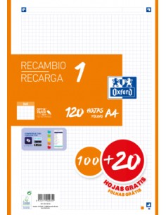 400158163 papel de cuaderno 210 x 297 mm (A4) 120 hojas